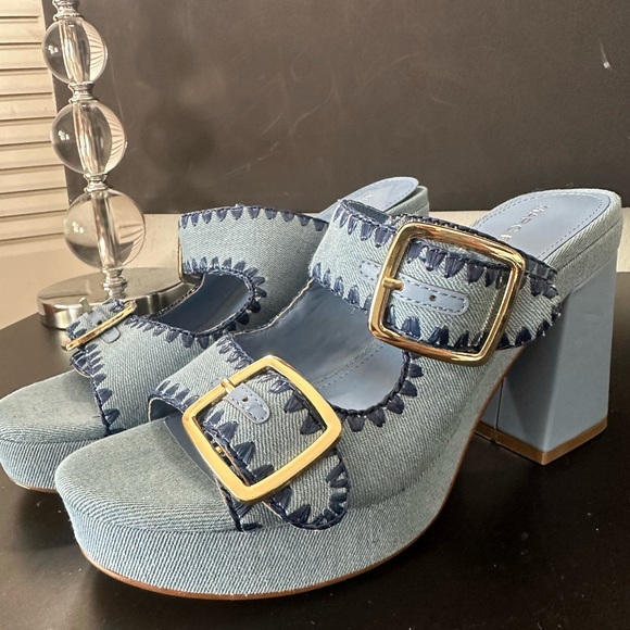 Marc Fisher Shoes - 🆕Marc Fisher MEDALEN Denim Platform Heels